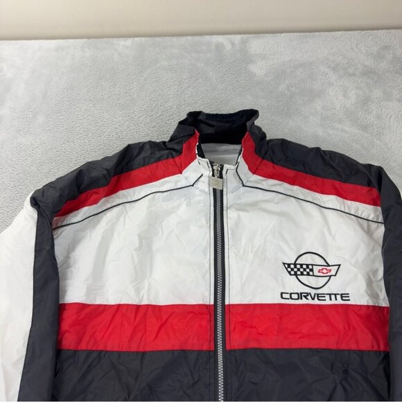 Vintage American Team Sports Men's Sz Large Racing Windbreaker Jacket 100% Nylon - Picture 4 of 13